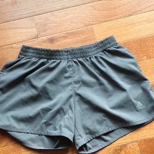 Grey adidas running sport shorts